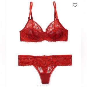 Red Lingerie Set
